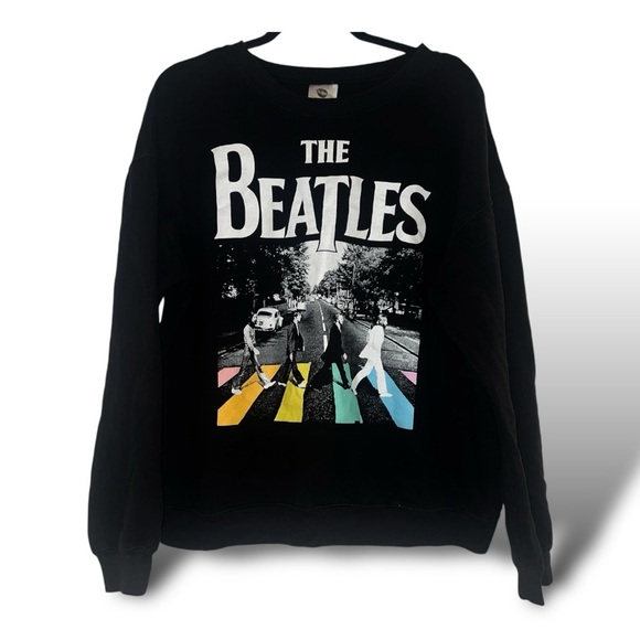 The Beatles Abbey Road Sweatshirt XXL Black Long Sleeve Band Merch Vintage Style - Picture 1 of 4